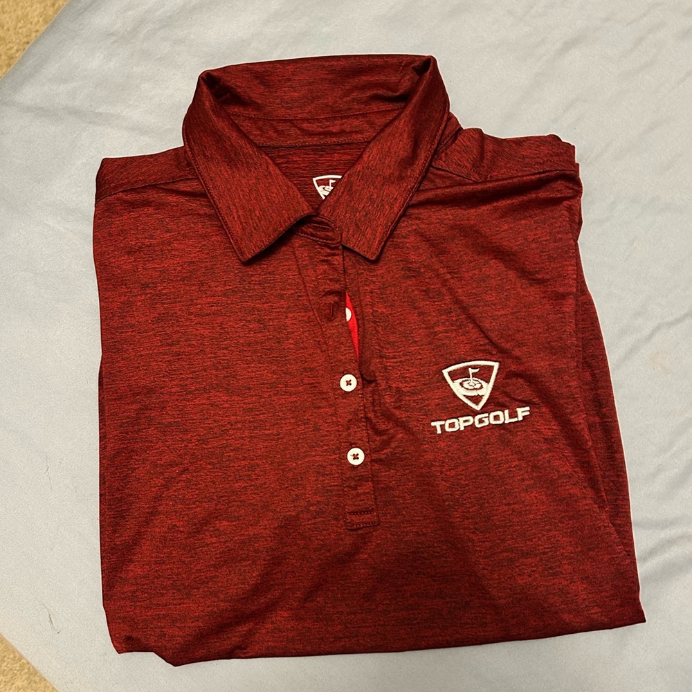 Topgolf Red Polo Shirt